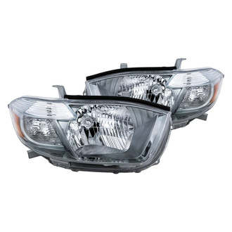 Replacement - Driver and Passenger Side Headlight Set Lens and Housing (Standard Line)