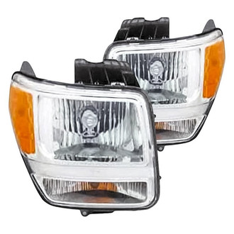 Replacement - Driver and Passenger Side Headlight Set Lens and Housing (CAPA Certified)