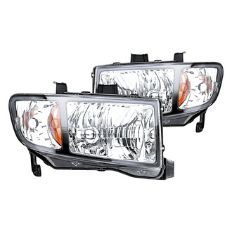 Replacement - Driver and Passenger Side Headlight Set Lens and Housing (CAPA Certified)
