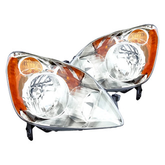 Replacement - Driver and Passenger Side Headlight Set Lens and Housing (Standard Line)