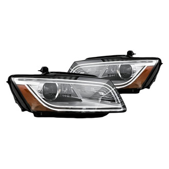 Replacement - Driver and Passenger Side Headlight Set Lens and Housing (CAPA Certified)