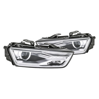 Replacement - Driver and Passenger Side Headlight Set Lens and Housing (CAPA Certified)