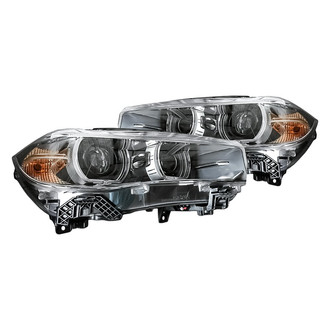 Replacement - Driver and Passenger Side Headlight Set Lens and Housing (Standard Line)