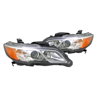 Replacement - Driver and Passenger Side Headlight Set Lens and Housing (Standard Line)