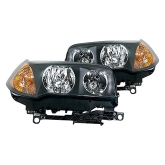 Replacement - Driver and Passenger Side Headlight Set Lens and Housing (Standard Line)