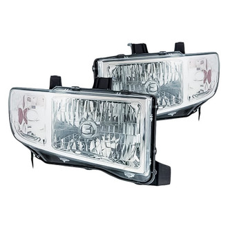 Replacement - Driver and Passenger Side Headlight Set Lens and Housing (CAPA Certified)