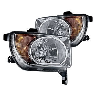 Replacement - Driver and Passenger Side Headlight Set Lens and Housing (Standard Line)