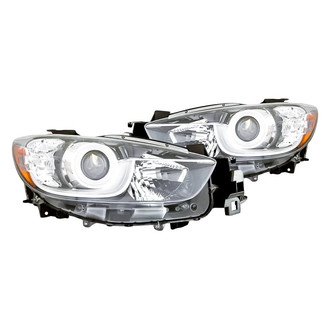 Replacement - Driver and Passenger Side Headlight Set Lens and Housing (CAPA Certified)