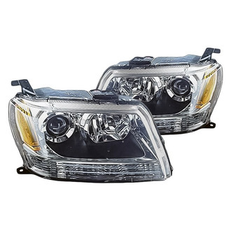 Replacement - Driver and Passenger Side Headlight Set Lens and Housing (CAPA Certified)