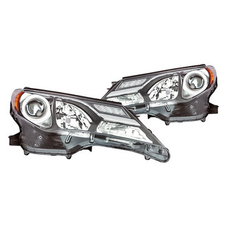 Replacement - Driver and Passenger Side Headlight Set Lens and Housing (CAPA Certified)