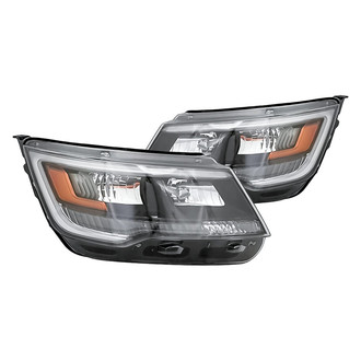 Replacement - Driver and Passenger Side Headlight Set Lens and Housing (CAPA Certified)