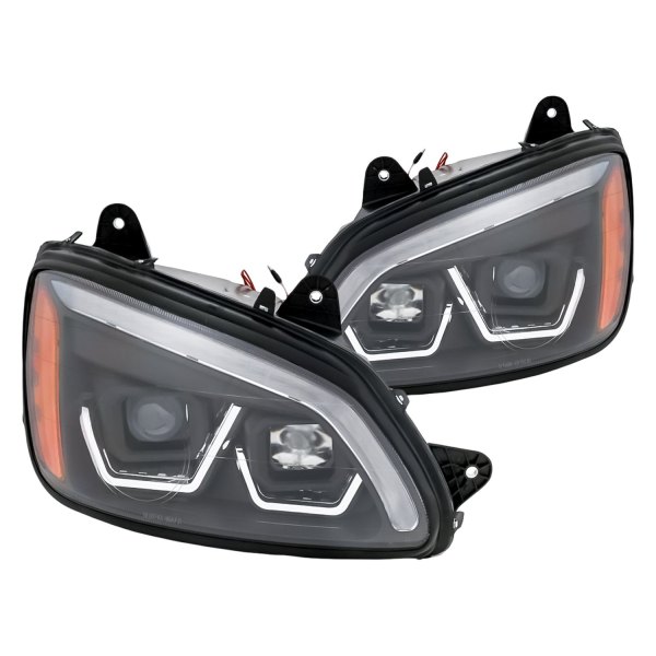 Replacement - Black Switchback LED Light Tube Projector Headlight Set