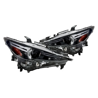 Replacement - Driver and Passenger Side Headlight Set Lens and Housing (Standard Line)
