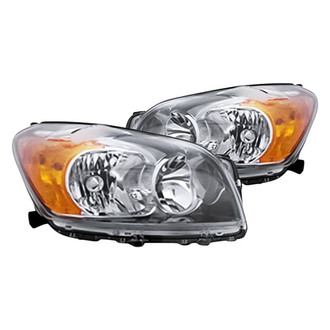 Replacement - Driver and Passenger Side Headlight Set Lens and Housing (Standard Line)