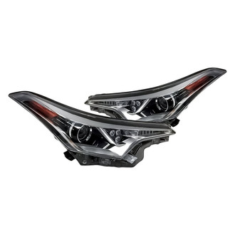 Replacement - Driver and Passenger Side Headlight Set Lens and Housing (Standard Line)