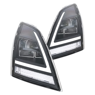 Replacement - Driver and Passenger Side Headlight Set Lens and Housing (Standard Line)