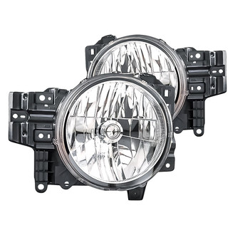 Replacement - Driver and Passenger Side Headlight Set Lens and Housing (CAPA Certified)