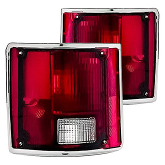 Replacement - Driver and Passenger Side Tail Light Lens and Housing Set (Standard Line)