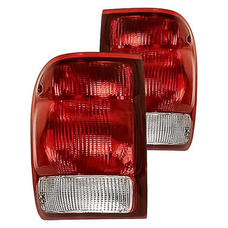 Replacement - Driver and Passenger Side Tail Light Lens and Housing Set (Standard Line)