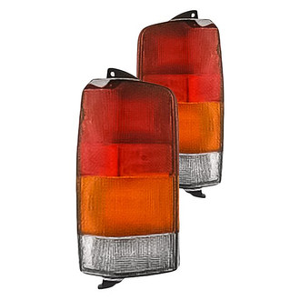 Replacement - Driver and Passenger Side Tail Light Lens and Housing Set (Standard Line)