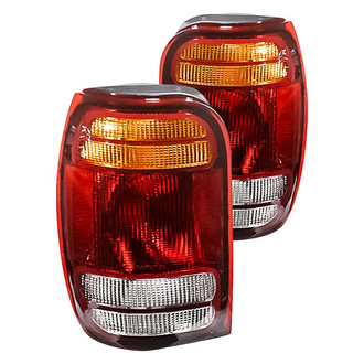 Replacement - Driver and Passenger Side Tail Light Lens and Housing Set (CAPA Certified)