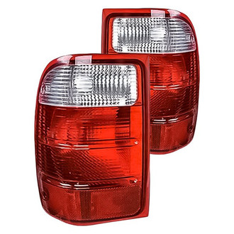 Replacement - Driver and Passenger Side Tail Light Lens and Housing Set (CAPA Certified)