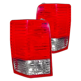 Replacement - Driver and Passenger Side Tail Light Lens and Housing Set (Standard Line)