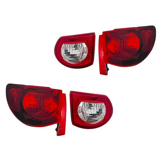 Replacement - Driver and Passenger Side Inner and Outer Tail Light Set (CAPA Certified)