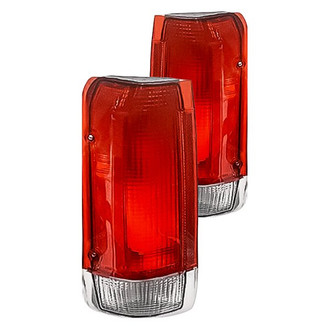 Replacement - Driver and Passenger Side Tail Light Lens and Housing Set (Standard Line)