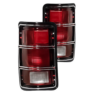 Replacement - Driver and Passenger Side Tail Light Lens and Housing Set (Standard Line)