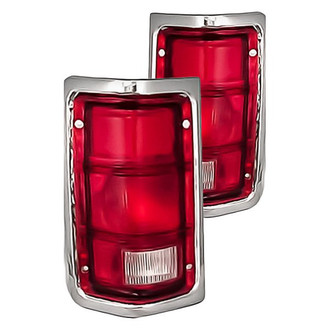 Replacement - Driver and Passenger Side Tail Light Lens and Housing Set (Standard Line)