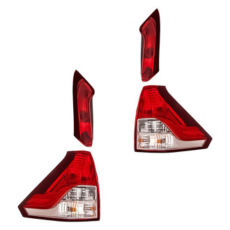 Replacement - Driver and Passenger Side Lower and Upper Tail Light Set (CAPA Certified)