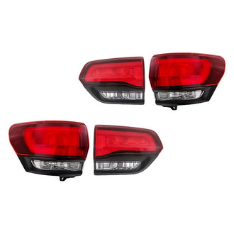 Replacement - Driver and Passenger Side Inner and Outer Tail Light Set (CAPA Certified)