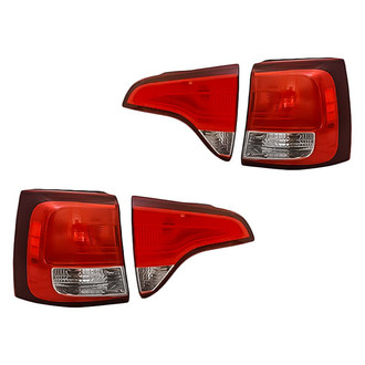 Replacement - Driver and Passenger Side Inner and Outer Tail Light Set (CAPA Certified)
