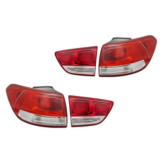 Replacement - Driver and Passenger Side Inner and Outer Tail Light Set (CAPA Certified)
