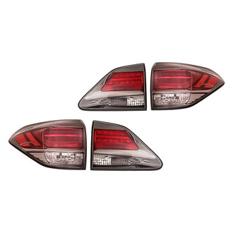 Replacement - Driver and Passenger Side Inner and Outer Tail Light Lens and Housing Set (Standard Line)