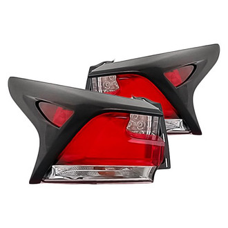 Replacement - Driver and Passenger Side Outer Tail Light Lens and Housing Set (Standard Line)