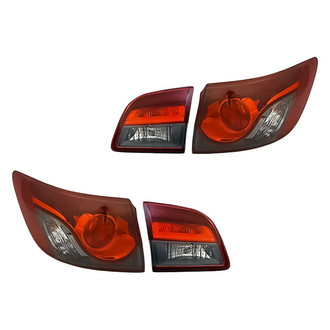 Replacement - Driver and Passenger Side Inner and Outer Tail Light Set (CAPA Certified)
