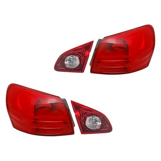 Replacement - Driver and Passenger Side Inner and Outer Tail Light Set (CAPA Certified)