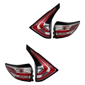 Replacement - Driver and Passenger Side Inner and Outer Tail Light Set (CAPA Certified)
