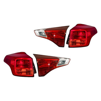 Replacement - Driver and Passenger Side Inner and Outer Tail Light Set (CAPA Certified)