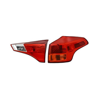 Replacement - Passenger Side Driver and Passenger Side Inner and Outer Tail Light Lens and Housing Set (CAPA Certified)