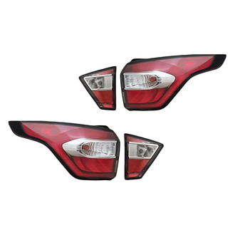 Replacement - Driver and Passenger Side Inner and Outer Tail Light Set (CAPA Certified)