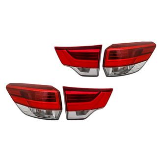 Replacement - Driver and Passenger Side Inner and Outer Tail Light Set (CAPA Certified)