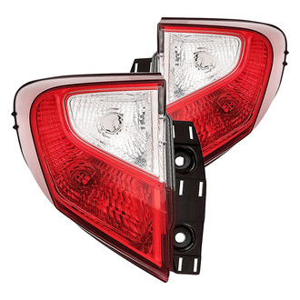 Replacement - Driver and Passenger Side Outer Tail Light Lens and Housing Set (CAPA Certified)