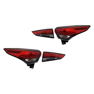 Replacement - Driver and Passenger Side Inner and Outer Tail Light Set (CAPA Certified)