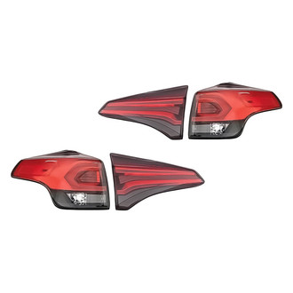 Replacement - Driver and Passenger Side Inner and Outer Tail Light Set (CAPA Certified)