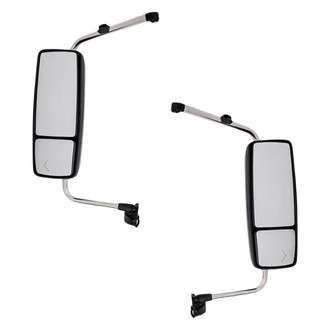 Replacement - Driver and Passenger Side Manual Towing Mirror Set (Heated, Non-Foldaway) (Standard Line)