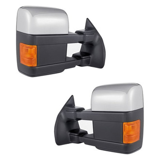 Replacement - Driver and Passenger Side Power Towing Mirror Set (Heated, Foldaway) (Standard Line)