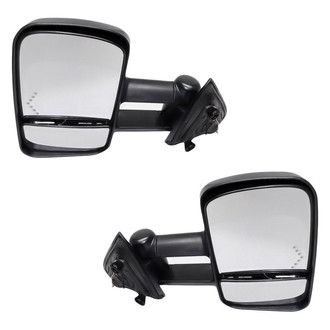 Replacement - Driver and Passenger Side Power Towing Mirror Set (Heated, Foldaway) (Standard Line)